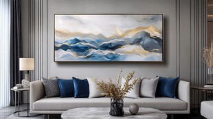 现代客厅抽象山水装饰画