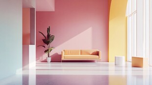 多彩室内空间的舒适沙发