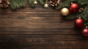 圣诞装饰装点木质背景