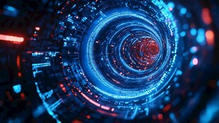 科技感数字漩涡视觉盛宴