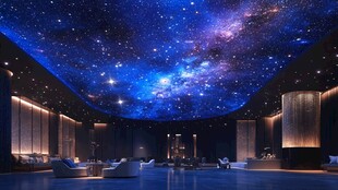 梦幻星空主题奢华休息厅