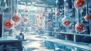 未来实验室的奇幻科学景象