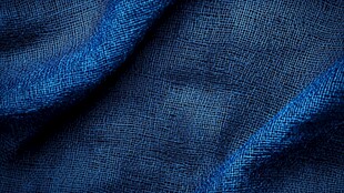 深蓝色纹理布料特写
