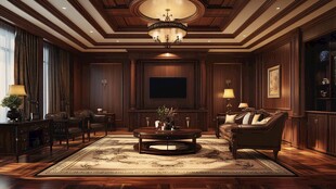 豪华典雅的复古风格客厅