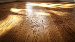 阳光洒在木质地板上