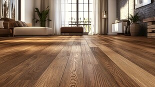 现代简约风木质客厅地板