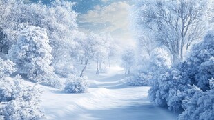 冬日雪林梦幻美景