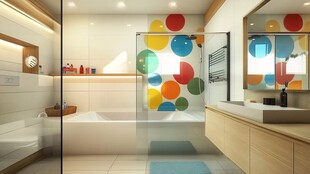 多彩童趣风现代浴室设计