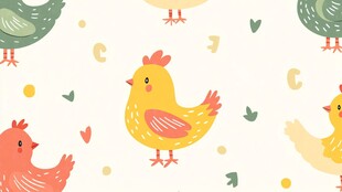 可爱小鸡图案 童趣满满