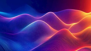 炫彩动感波浪背景图案