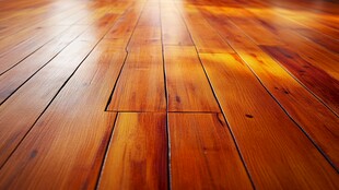 光亮实木地板纹理特写