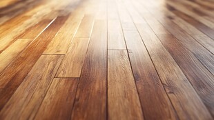 光滑实木地板的质感呈现