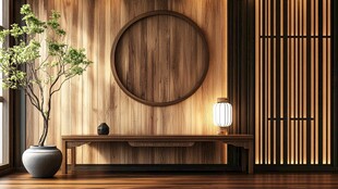 日式禅意室内一角装饰