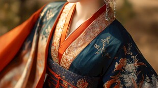 古典华裳女子的优雅瞬间