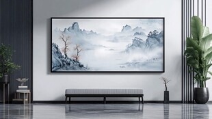 中式水墨山水客厅装饰画