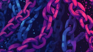 炫彩交织的梦幻链条世界