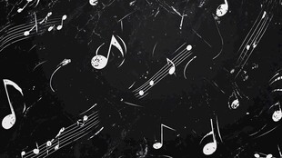 黑白音符背景图