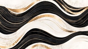 黑金波浪纹理装饰图案
