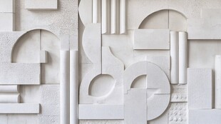 白色立体几何墙面装饰