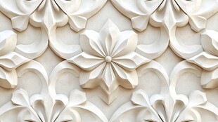 立体花卉浮雕墙面装饰