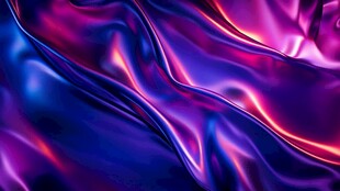 梦幻渐变流动的炫彩绸缎