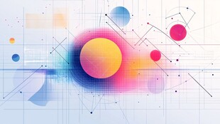 抽象几何多彩艺术背景图