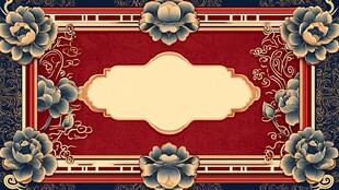 中式古典花纹边框图案