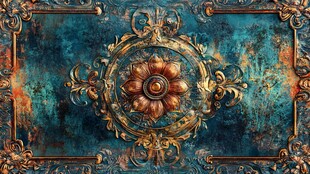 复古华丽金属花纹装饰图案