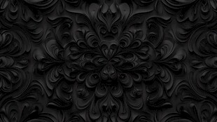 黑色立体花纹装饰图案
