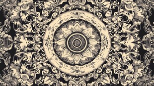 复古花卉几何图案精美纹饰