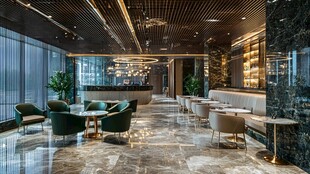 豪华现代风大堂室内景致