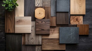 多样木材板材展示