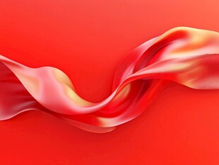 红色飘带 动感飘逸之美