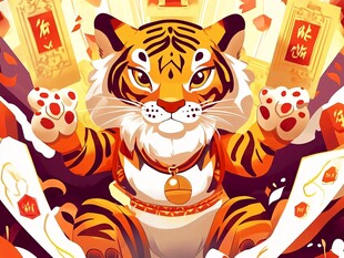 萌虎贺岁迎新春