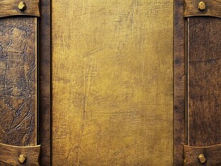 复古黄铜与皮革装饰背景