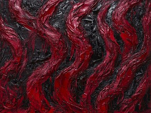 红色纹理抽象艺术画作