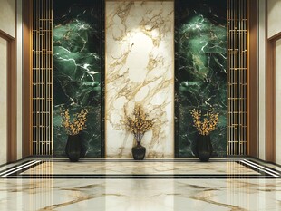 奢华大理石玄关装饰设计