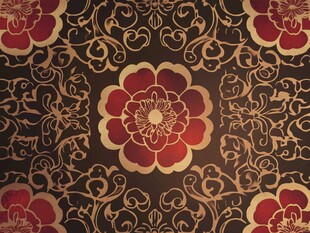 中式复古花卉精美纹理图案