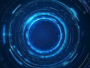 科技感蓝色环形未来界面