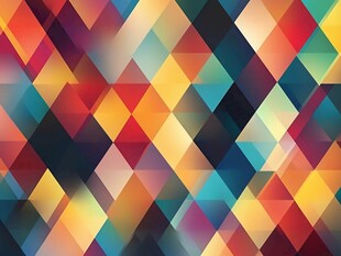 多彩几何拼接抽象背景图