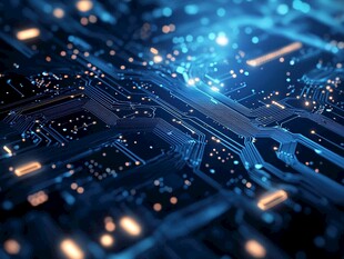 科技感电路板的微观世界