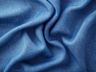 蓝色褶皱布料纹理特写