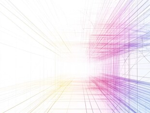 梦幻线条构建的未来空间