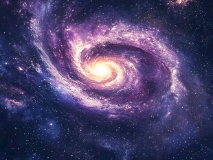 梦幻螺旋星系星空图景