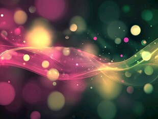 梦幻炫彩光效波浪背景图