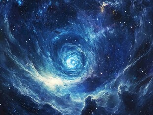 梦幻宇宙漩涡星空图景
