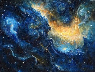 梦幻绚丽的浩瀚宇宙景象