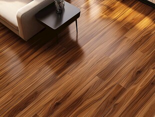 现代客厅实木地板与沙发