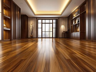 宽敞木质客厅室内空间展示