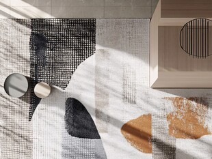 现代抽象风格室内地毯装饰